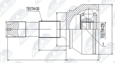 Produktbild von NTY Gelenksatz Antriebswelle Vorne Links Vorne Rechts für FIAT Ducato Kastenwagen (250, 290) NPZ-FT-055