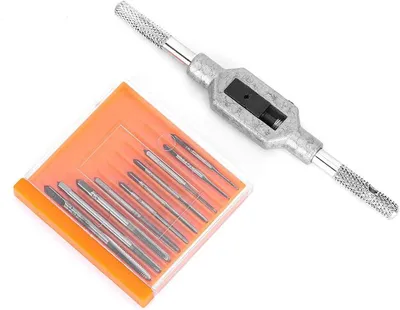 Imagen del producto de Juego de brocas para roscar M1-M3,5, de 11 piezas, para máquinas, mini roscadoras