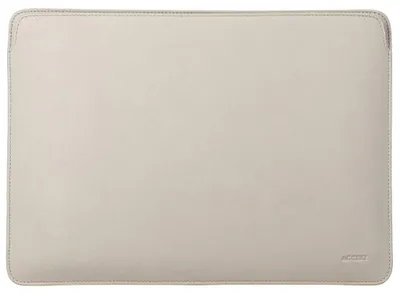 Image de Housse en cuir Accezz pour MacBook 14 pouces d'Apple - Housse pour ordinateur portable - Beige