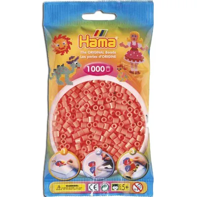Produktbild von Hama 207-44 Perlen-Btl. 1000 Stck., pastell-rot