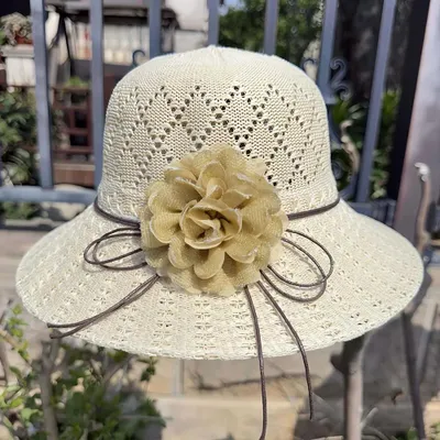 Produktbild von Damen-Sonnenhut - Breitkrempiger Sommerhut - Sonnenschutz - Atmungsaktiv - Faltbar - Beige