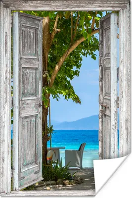 Produktbild von MuchoWow® Poster Strand - Tropen - Meer - Blick 60x90 cm - Wanddekoration