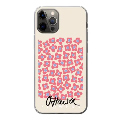 Produktbild von MuchoWow® Handyhülle Schutzhülle Hülle für iPhone 13 Pro Blume - Muster - Rosa Silikon Softcase Handy Hülle - Handy-Tasche