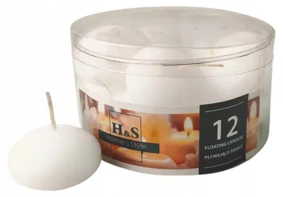 Produktbild von Bolsius Schwimmkerzen 06984 weiß ca. 4h Brenndauer