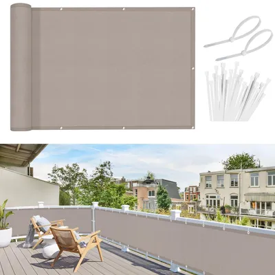 Obrázok produktu pre Solidchoice – Paraván na balkón, 90 x 800 cm, odolný voči vetru a UV žiareniu