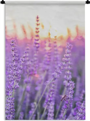 Produktbild von MuchoWow® Wandteppich Wandbehang Lavendel - Nahaufnahme - Lila - Blumen 60x90 cm Tapisserie Dekoration Wandtuch - Foto-Teppich - Abwaschbar