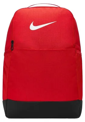 Image de Nike - Sac à dos « Brasilia » pour homme/femme (unie), logo GT13711 (taille unique) (rouge/noir/blanc)