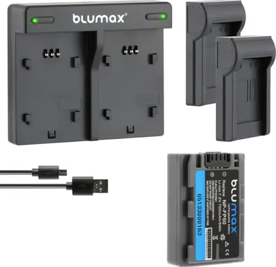 Produktbild von 1x Akku + Lader für Sony NP-FP50 NP-FP51 DCR-30 DCR-DVD103  HDR-HC3  700 mAh