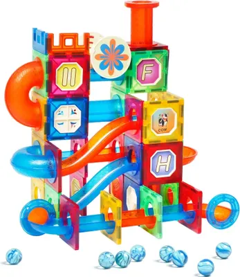 Zdjęcie produktu dla Zestaw magnetycznych klocków - Marble Run (102 elementy)