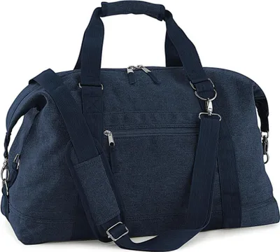 Immagine prodotto di BagBase BG650 | Borsa da viaggio Weekender in tela vintage | 51 x 33 x 24 cm - Colore: Vintage Oxford Navy - Dimensioni: 51 x 33 x 24 cm