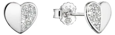 Produktbild von Romantische Silberohrringe Herz mit Zirkonen 11471.1