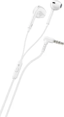 Image de Écouteurs intra-auriculaires blancs de Ploos avec microphone intégré et connecteur de 3,5 mm