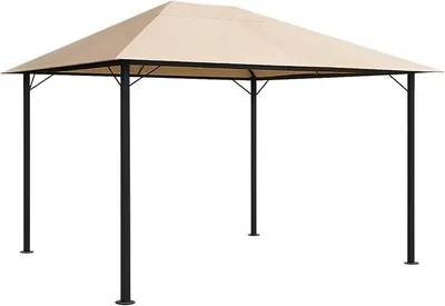 Produktbild von Metall Garten Pavillon Nizza 3x4m Antik Partyzelt Sand