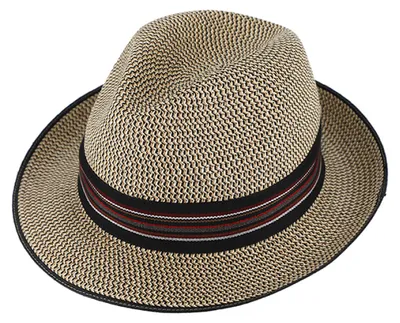 Fiebig knautschbarer Papierhut Fedora in beige