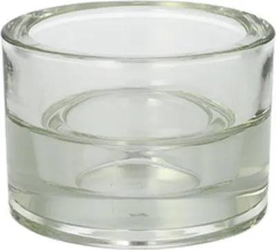 Produktbild von Kerzenhalter Glas Ø 8,2 cm · 5,7 cm klar "2in1" für Teelichte und Maxilichte