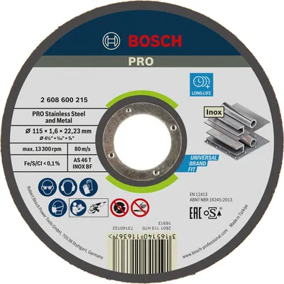 Immagine prodotto di Bosch PRO INOXMetal TS, 115x1.6x22.23mm, o