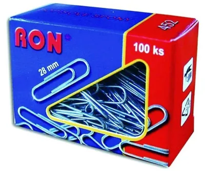 Obrázok produktu pre Spony dopisní RON, 452, 28 mm, 100 ks