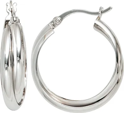 Produktbild von Ohrringe Creolen Creole 23,3mm aus 925 Silber rund rhodiniert Damen