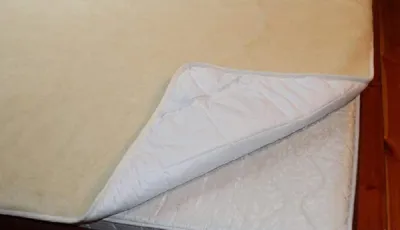 Obrázek produktu pro Vlněná podložka pod matraci 90x200 cm Matracový chránič Matracový chránič Matracový chránič s vlasovou strukturou (bavlna)