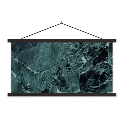 Produktbild von MuchoWow® Textilposter Marmor - Stein - Textur - Marmoroptik - Design 150x75 cm mit schwarzem Rahmen - Posterleiste