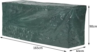 Produktbild von Toolland Grillabdeckung, grüne rechteckige BBQ-Abdeckung 165x90x63 cm, PE-Schutzhaube gegen Staub