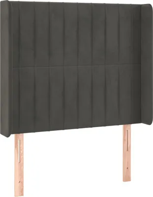 Produktbild von vidaXL Kopfteil mit Ohren Dunkelgrau 103x16x118/128 cm Samt