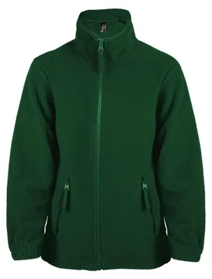 Imagen del producto de Chaqueta de forro polar para niños SOLS, modelo North LT415 (talla 130-140 cm, equivalente a 10 años), color verde bosque