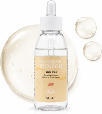 Obrázek produktu pro Korejský pleťový sérum Blossom Anti-Age s vitamínem C a niacinamidem, 50 ml. Bojuje proti pigmentovým skvrnám a vráskám, obsahuje stabilizovaný vitamín C, rozjasňuje a sjednocuje tón pleti