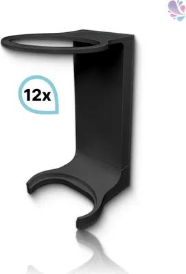 Produktbild von Robuster Spender für Mini Fix Handhygiene 300 ml Flaschen, Wandhalterung verschied. Farben 2x : Farbe - Schwarz Farbe: Schwarz