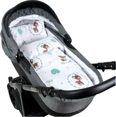 Produktbild von BABYLUX 2 tlg. Set Bezug für Kinderwagen Bettwäsche  60x78cm 120. Wald Reh