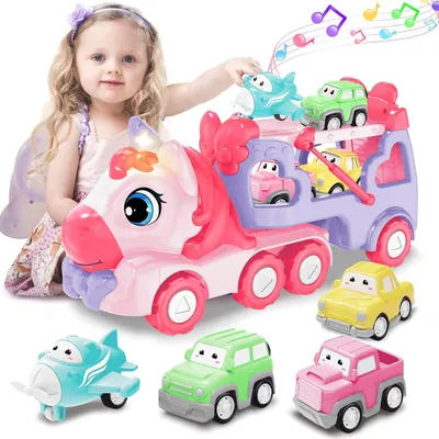 Produktbild von 5-in-1 LKW-Spielzeug für Kleinkinder mit Musik und Licht - Pädagogisches Spielzeug ab 2 Jahren