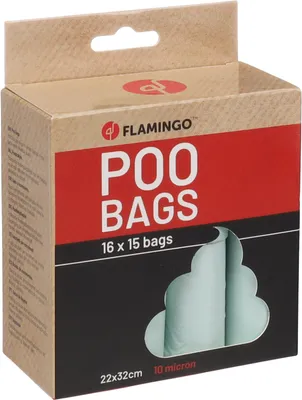 Productafbeelding van Flamingo Kotbeutel Basic, pastelgroen - 16 x 15 stuks