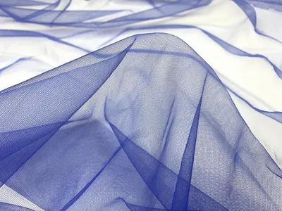 Produktbild von Tüll Stoff Meterware ca. 160 cm Breite, Royalblau