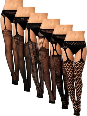 Immagine prodotto di Solidchoice - 6 paia di collant a rete neri per donna