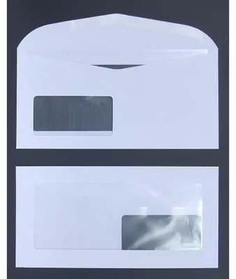 Produktbild von Werbefensterhüllen DIN C6/5 100g/qm gummiert Sonderfenster VE=500 Stück