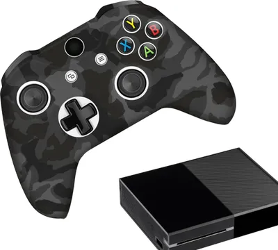 Produktbild von Hüllen & Skins für Xbox One – Performance-Gaming-Hülle – Soft Grip-Abdeckungen – Anti-Rutsch-Controller-Zubehör – Camo – Schwarz