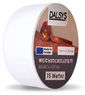 Produktbild von Dalsys Weichsockelleiste selbstklebend 15m Weiß
