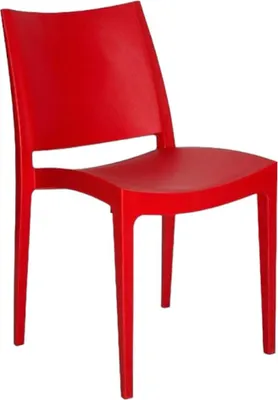Image de Chaise de restaurant en POLYPROPYLENE rouge pour Exterieur