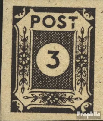 Produktbild von Briefmarken Sowjetische Zone (All.Bes.) 1945 Mi 51I VII, gebrochenes T von POST (Feld 86) postfrisch Ziffernserie