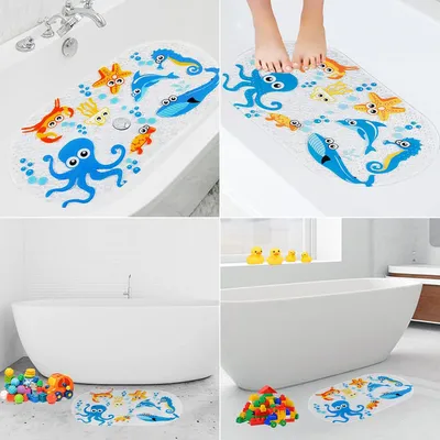 Produktbild von Famanu Antirutschmatte Bad Kinder - Cartoonmotiv - 71 x 38 cm