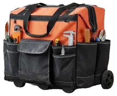 Image de Poche à outils, capacité de charge de 50 kg, 27 poches, jaune et noir