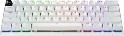 Produktbild von Logitech G PRO X 60, Verkabelt & Kabellos, RF Wireless + Bluetooth, Mechanischer Switch, QWERTY, RGB-LED, Weiß
