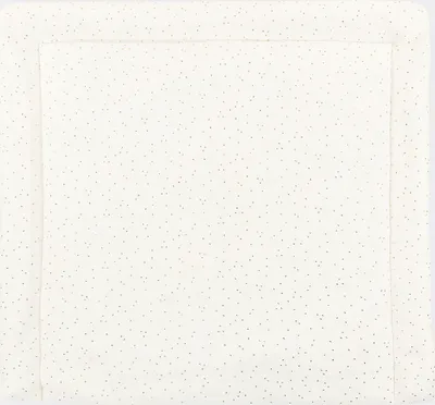 Produktbild von KraftKids Wickelauflage Musselin goldene Punkte auf Weiß 75x70 cm (BxT)