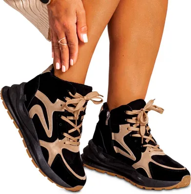 Produktbild von Damen Winter Sneaker Gefüttert Komfort Isoliert Warm Stiefelette A16-2 Braun Gr.36