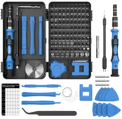 Produktbild von Feinmechaniker Werkzeug Set 122 tlg Präzision Schraubendreher Bits 122 Teile für Handy, Laptop, Konsole, Brille, Uhr und Modellbau