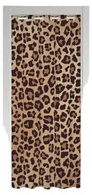 Image de Omgoods - Rideaux de porte léopard - Rideau de porte à motif léopard marron pour l'intimité et la décoration