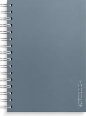 Produktbild von Burde Notizbuch A5, blau, liniert, spiralgebunden, 300 Seiten, 70g Papier