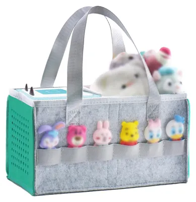 Produktbild von Tragetasche für Toniebox Starter Set und Zubehör, Filztasche zur Organisation von Tonies Figuren und Toniebox Reise-Tonies, Tragetasche mit Griff für Toniebox und Zubehör (Grün)