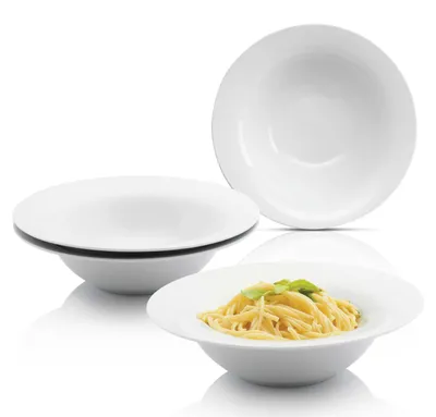 Produktbild von 4-teiliges Set Pastateller für 4 Personen - Porzellan, Spülmaschinenfest