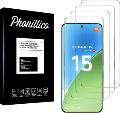 Zdjęcie produktu dla Szkło hartowane do Xiaomi 15 [4 sztuki] Folia ochronna na ekran odporna na zarysowania Phonillico®